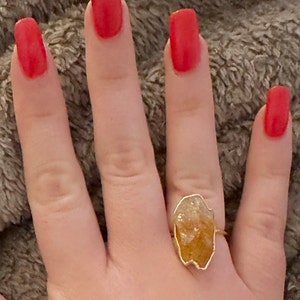 Customer photo from Anna, New Statement Raw Citrine Ring