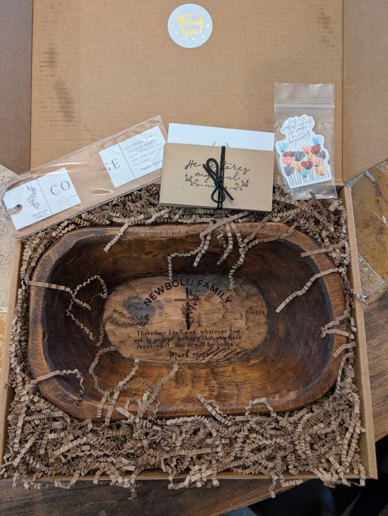 Mark 11 Personalized Small Prayer Bowl | Dough Bowl | wood prayer bowl | Custom Prayer Bowl | Rustic Catch All Tray | Personalized Gift
