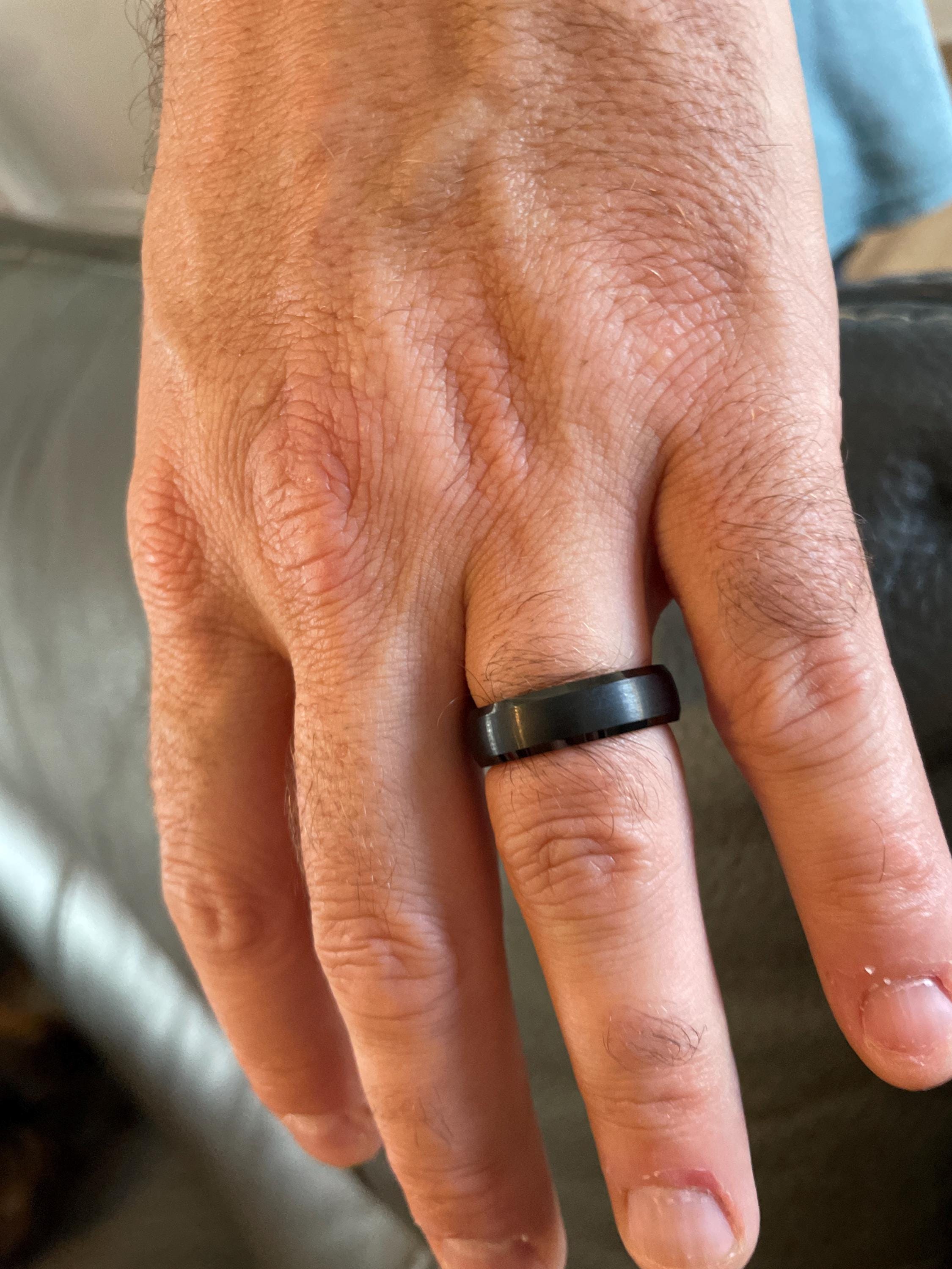 Black Whiskey Barrel Rings, Unique Men Wedding Band, Mens Wooden Promise Ring, Tungsten Wedding Bands for Men, Mens Engagement Ring For Him