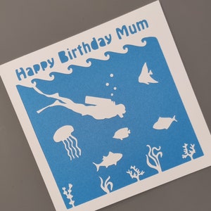 Carte Pop-up 3D « Plongeur & Monde Sous-marin » - Carte D'an 23,64