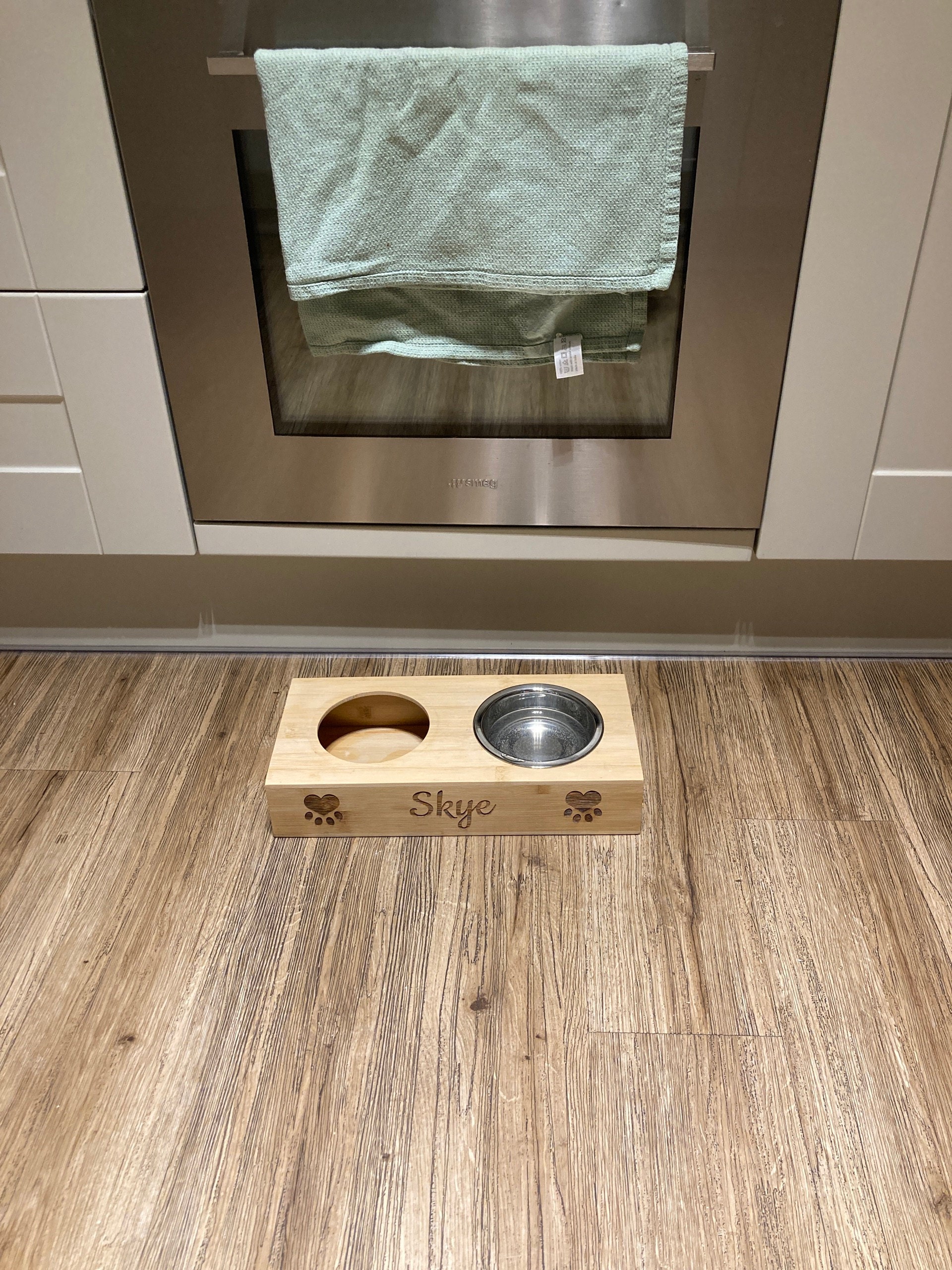 Personalisierte Hundenäpfe, Bambus Holz graviert personalisierte Hundenäpfe, personalisiertes Haustier Geschenk, personalisierte Haustiernäpfe Geschenk