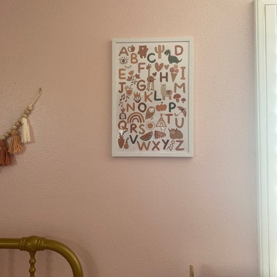 ABC Poster Nursery Wall Art Alphabet Poster Nursery Decor Printable ...
