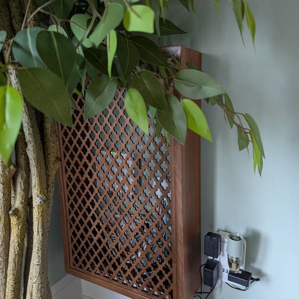 Vintage Wooden AC Cover - Custom Solid Wood Vent Box - Wall-mounted for ...