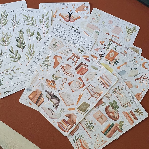 Sticker Sheet Cozy Fall Sticker | Autumn Sticker | Sticker Sheet ...