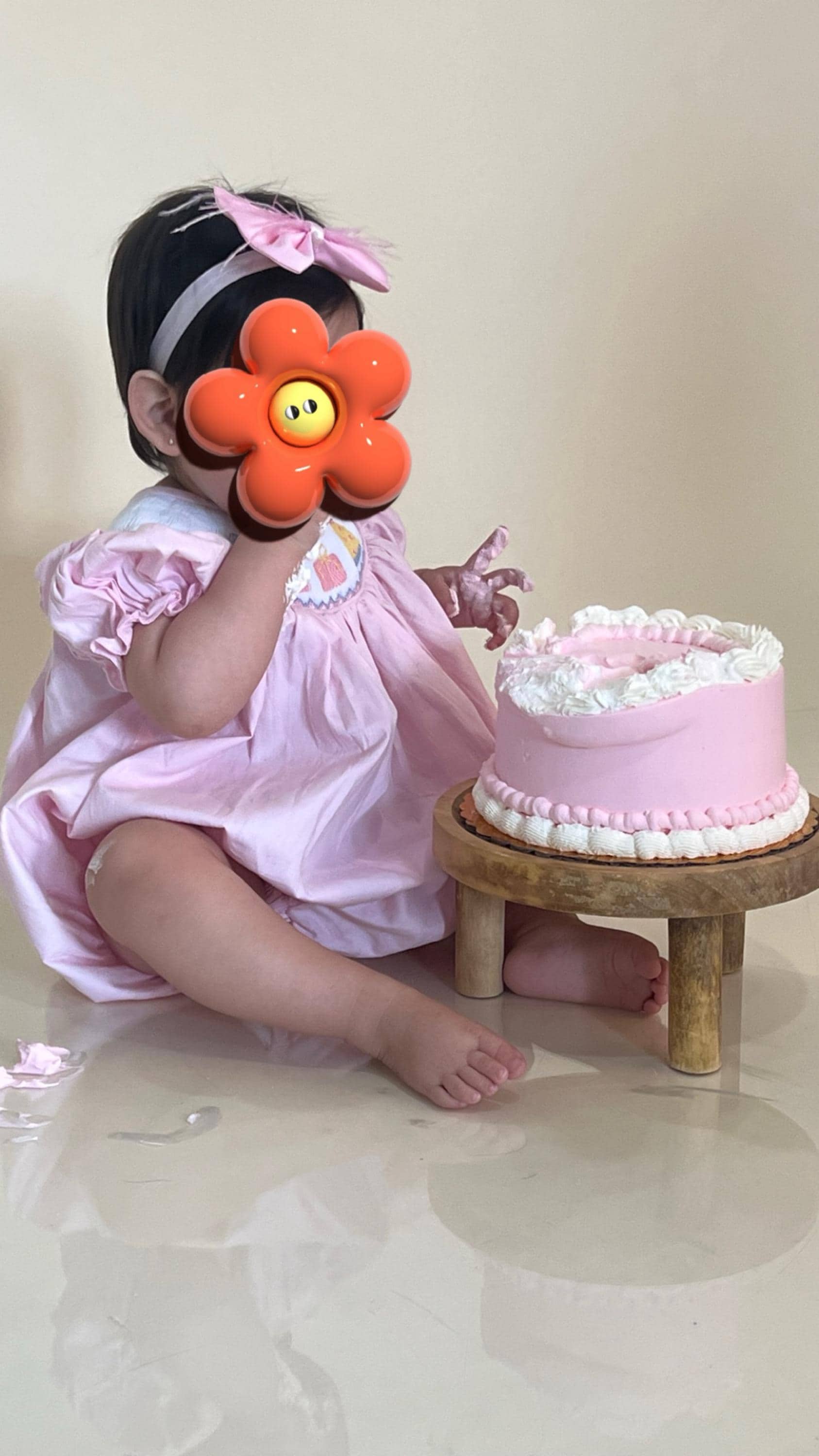 Birthday Smocked Bubble Romper in Pink - Birthday party outfit, Baby girl, Heirloom, Vintage style, machine washable 519 *C