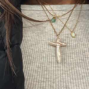 Customer photo from Nyla, Emerald Choker • Raw Gemstone Crystal Necklace • 24k Gold Filled Snake Chain • Dainty Small Stone • Simple May Birthstone • 14 inch