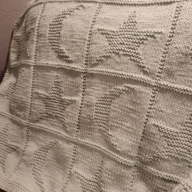 Moon and stars baby blanket knitting pattern new arrivals