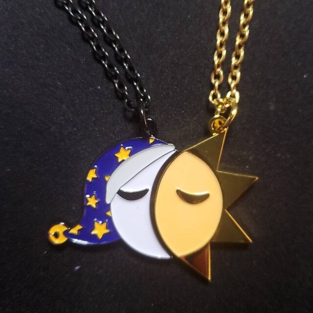 Sun and Moon Friendship Necklace Etsy