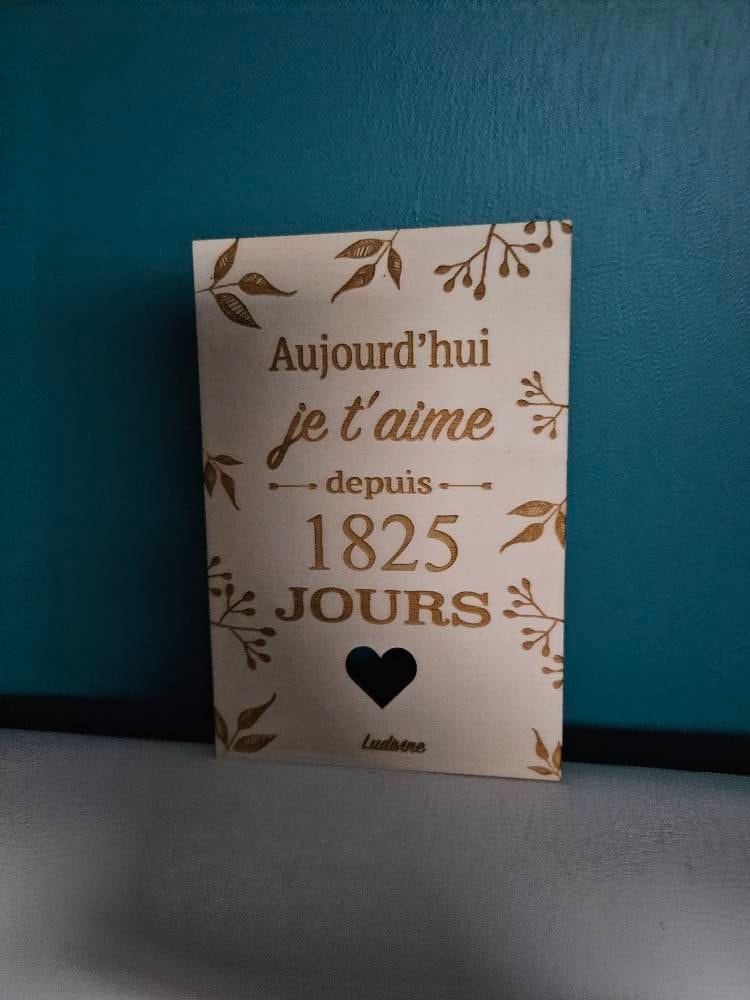 &quot;Today I love you for... days/years&quot; card, personalized Christmas gift for couples, Valentine&#39;s Day gift, dating gift, wedding anniversary