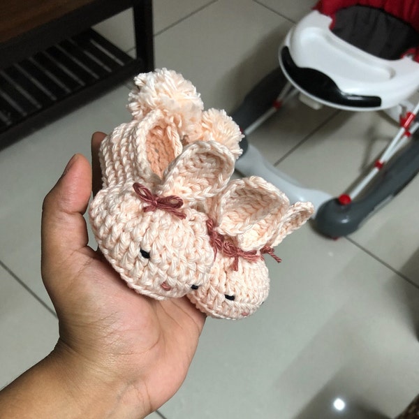 CROCHET PATTERN #204 Baby Booties Bunny Slipper - Instant Download ...
