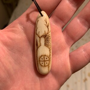 Freyja Petroglyph Amulet Cattle Bone Pyrography Freya Norse - Etsy
