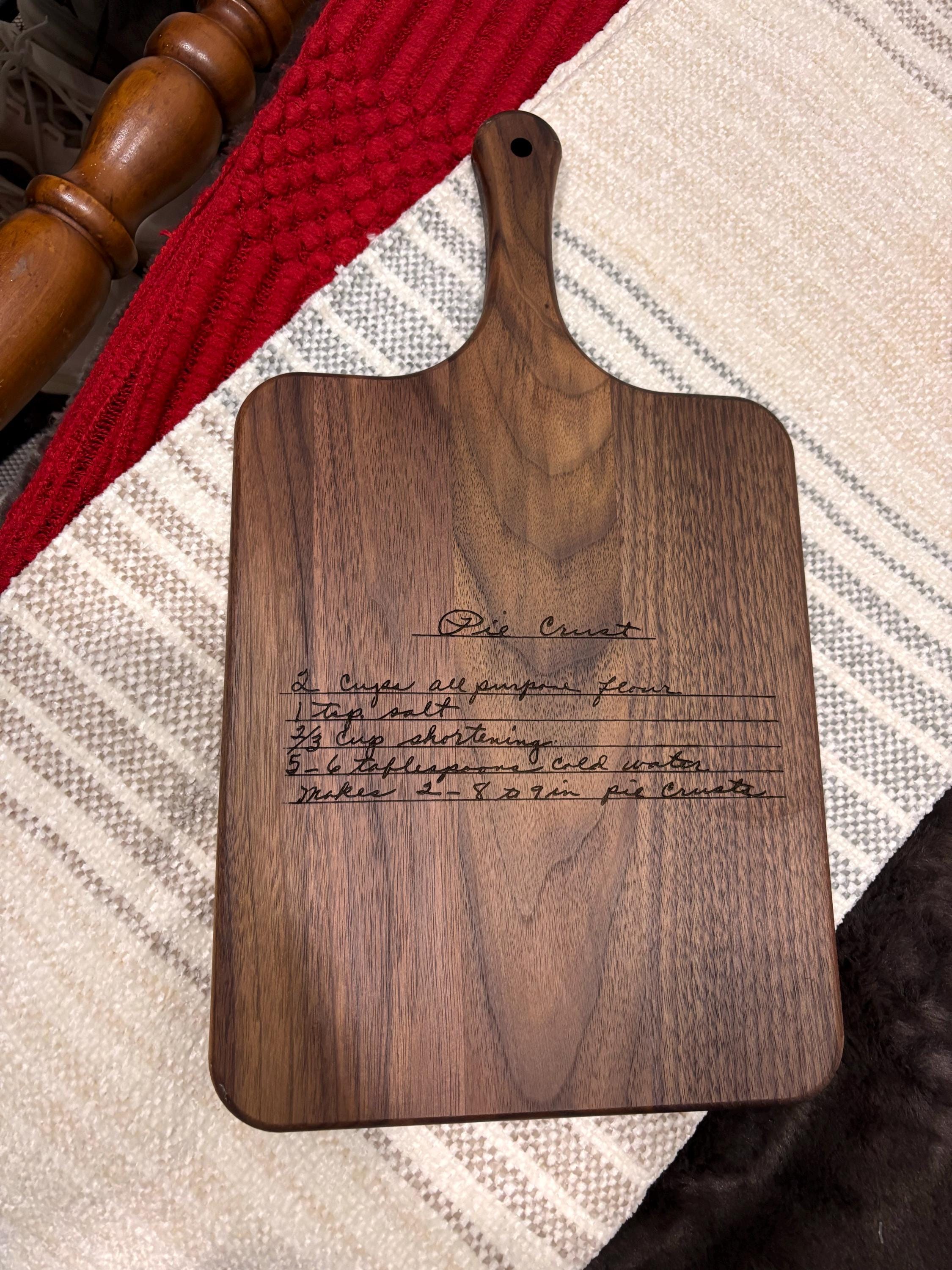 Personalized Recipe Wood Cutting Board: Engraved Family Keepsake