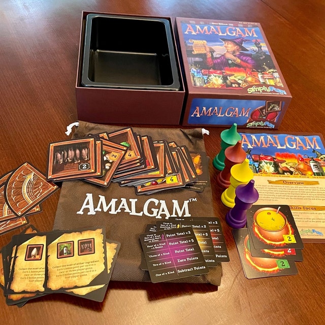 Amalgam A Strategy Board Game Wizard Math Educational 