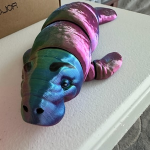 Manatee Digital .STL File for 3d Printing, Articulated Fidget Figure, Cute animal, with 3MF