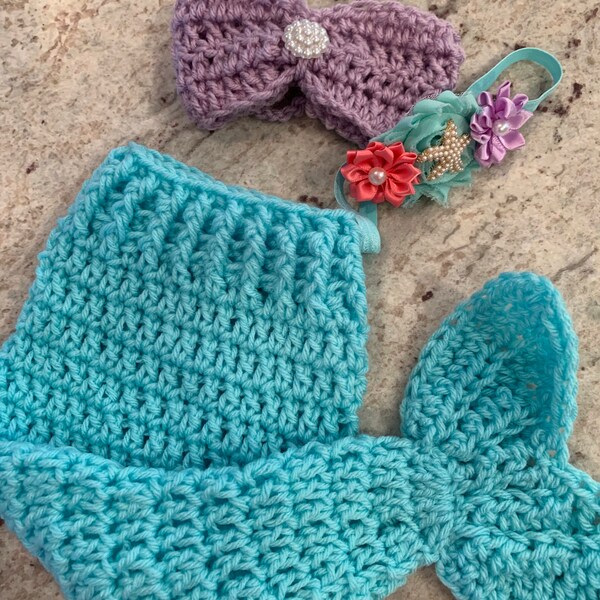 Costume Bébé Baseball Crochet Main - Déguisement Nouveau-né Pour Photo - Fait Main USA