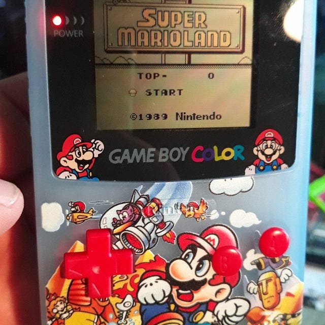 Coque Complète + écran Pour Game Boy Color – Mario Soft Green – Neuf (compatible)