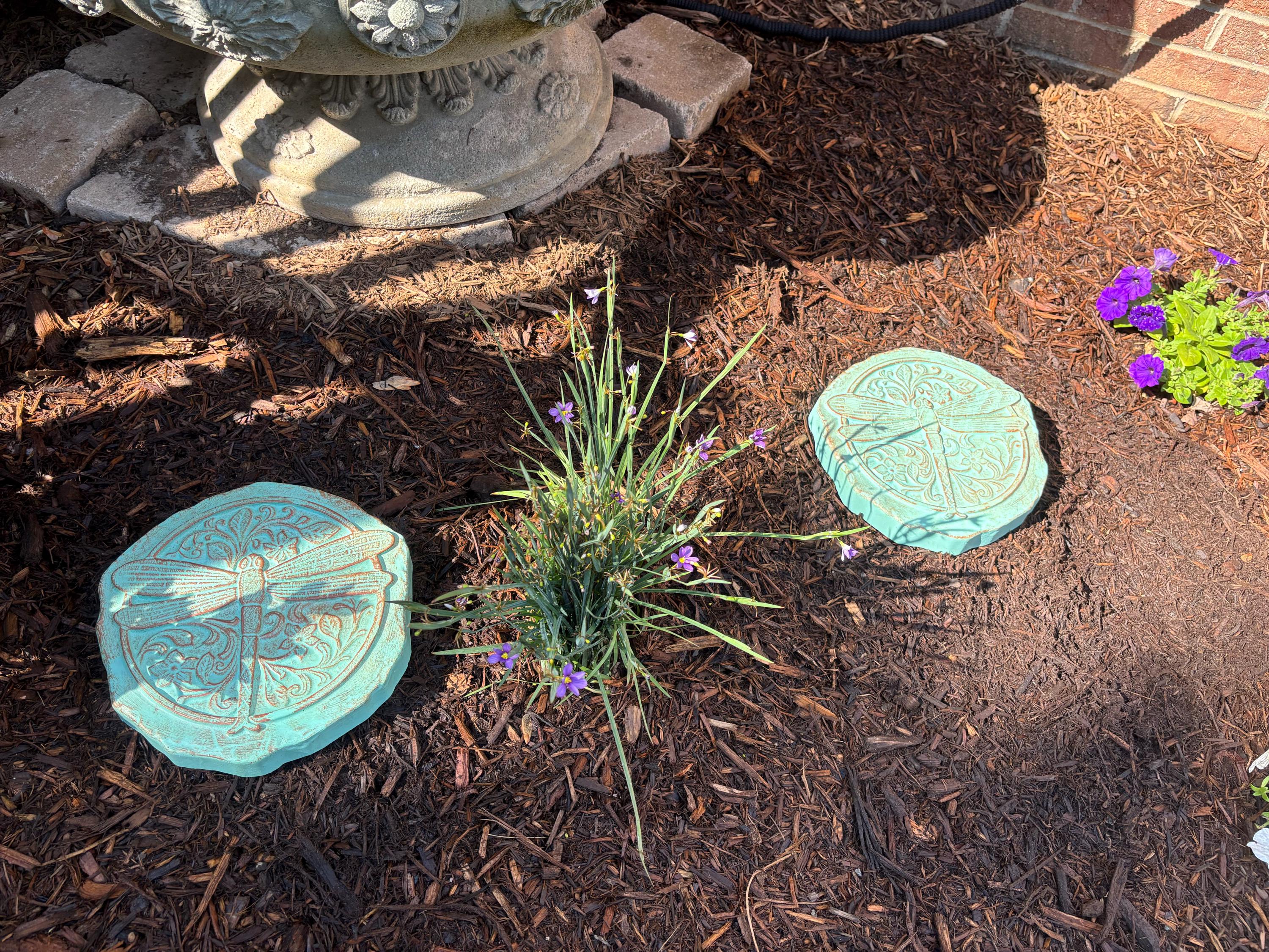 Antique Copper Dragonfly Stepping Stone for garden gift for new home gift fairy garden decor