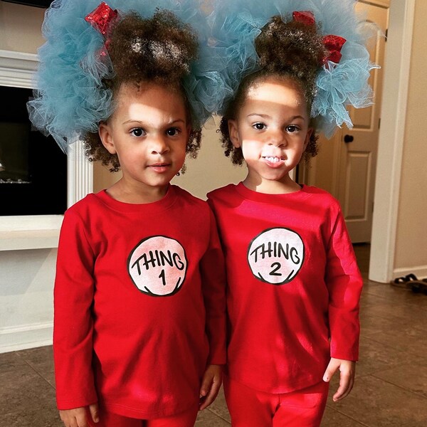Thing 1 and Thing 2 Iron-on Transfers: Halloween Costume - Etsy
