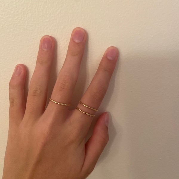 Stacking Rings, Midi Rings/ Sterling Silver/ Gold Filled - Etsy
