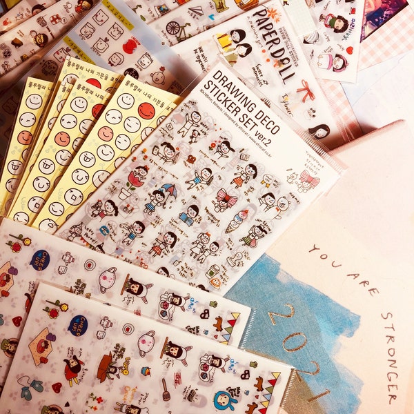 6 My Collage Life Stickers Daily Life Sticker Cool Girl Personal ...