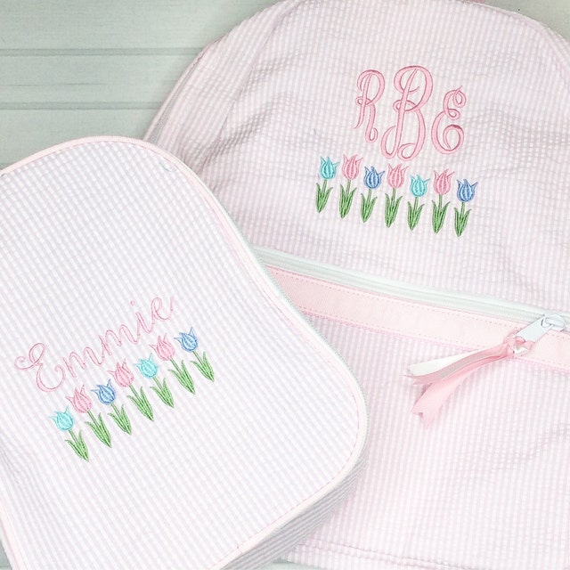 Rainbow Tulip Line of 7 Floral Flower Row Border Stem and