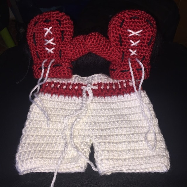 A customer's finished Baby Boxer Crochet Pattern