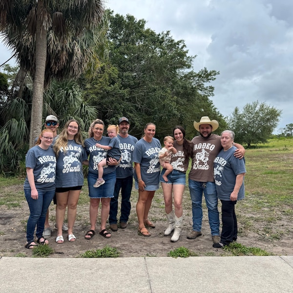 My First Rodeo Birthday Party Matching Family Shirts, Comfort Colors ...