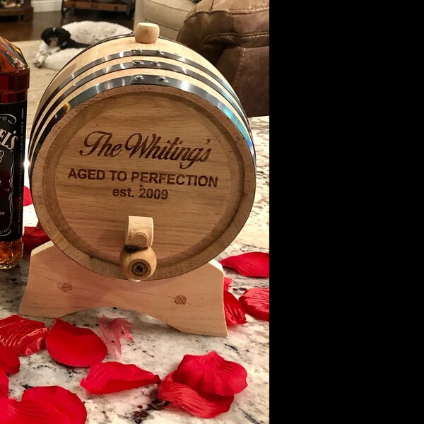 Personalized Mini-Oak Whiskey Barrel Groomsmen Gift