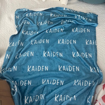 Personalized Blanket for Kids, Baby 3 Sizes and 30 Plus Colors, Custom ...