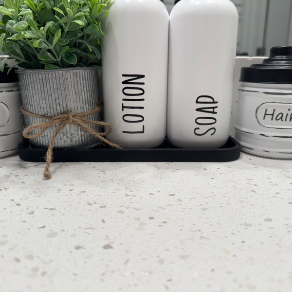 Bathroom Storage Jars, Set of 2 Farmhouse Bathroom Jars, Q-tip Holder ...