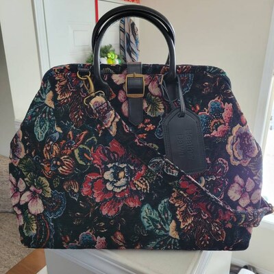 Personalized Victorian Carpet Bag Mary Poppins Vintage Leather ...