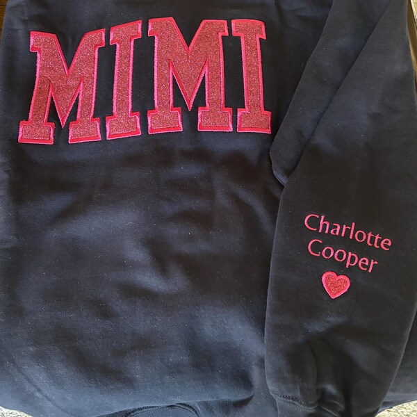 MAMA (RED GLITTER PATCH) RED Sweatshirt