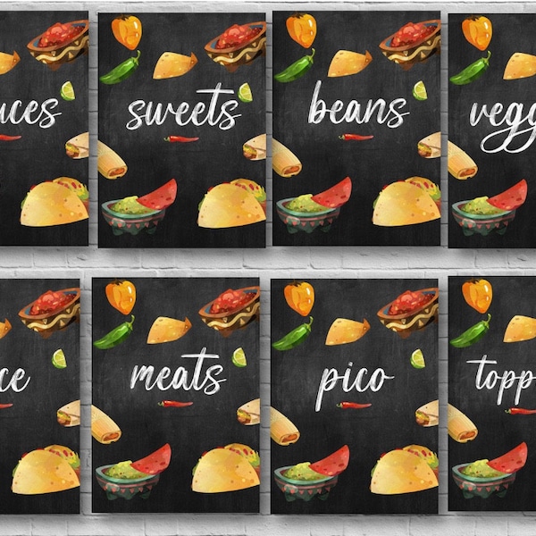 Watercolor Mexican Food Clipart: Fiesta Taco, Burrito, Tamale (instant ...