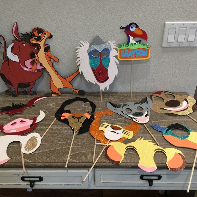 Disney Photo Booth Props Disney Lion King Birthday Party | Etsy