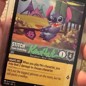 海外Stitch Team Lilo キャラクターカード Lorcana Card - Stitch - Team Underdog - Shimmering Skies - Etsy