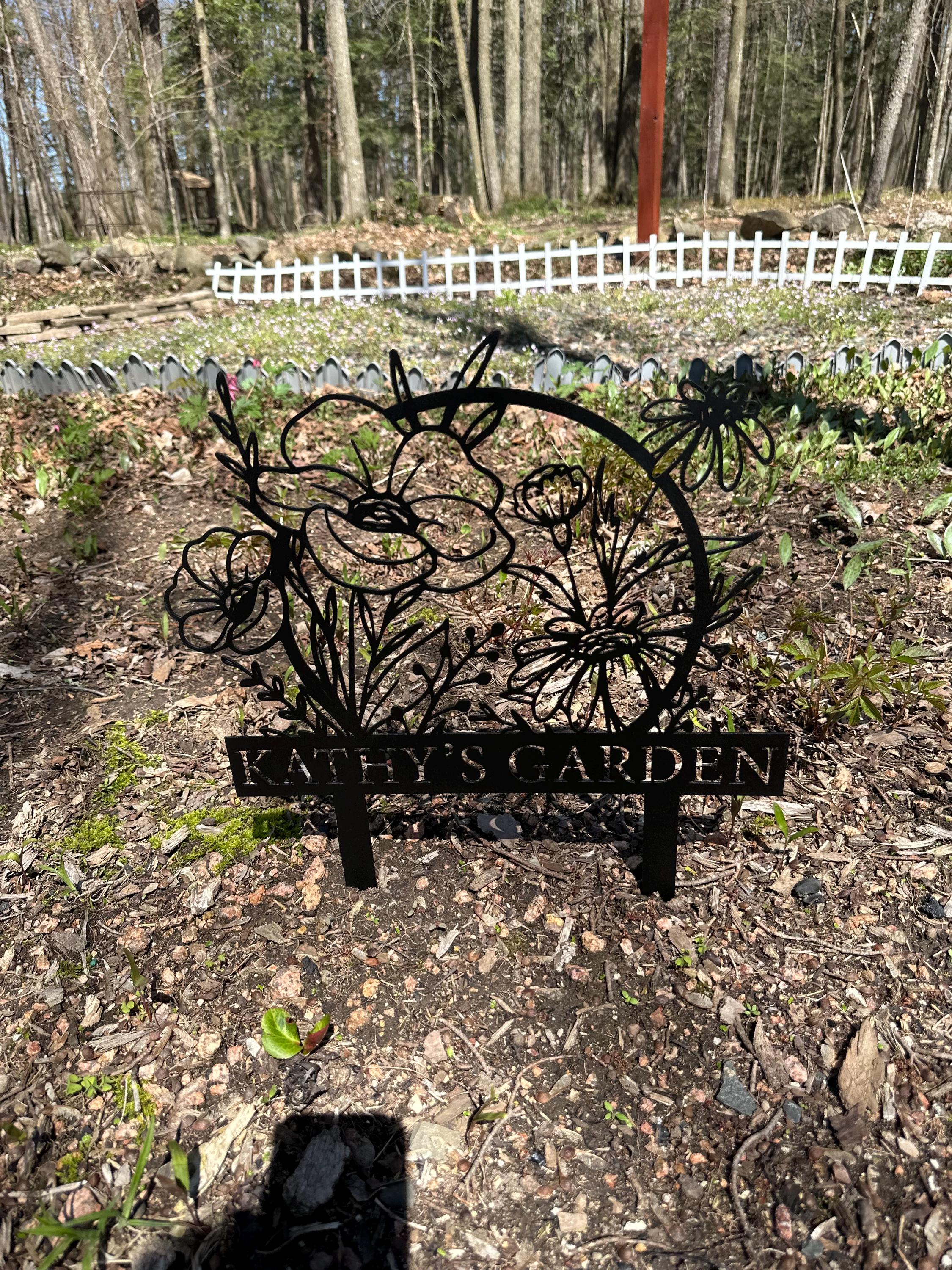 Custom Metal Garden Stake, Garden Marker, Every Garden Metal Stake, Personalized Gift, Gardener Name Sign, Mom Garden Sign, Outdoor Yard Art