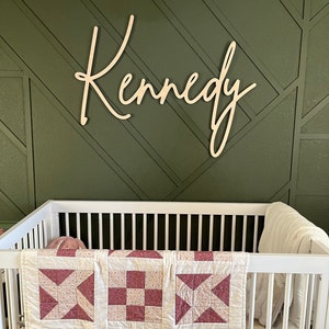 Custom Wood Name Sign for Nursery Girl, Boy, Over Crib Sign, Baby Name ...