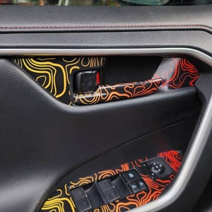 4-Pack Door Handle Decal Stickers – Fits Toyota RAV4 LE, XLE, Premium, Adventure, Limited