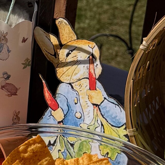 Peter Rabbit Inspired Eating a Carrot-wood Cut Out- Choose a Size