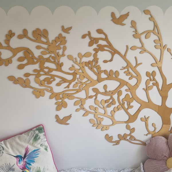 Wooden Triangle Wall Art, Large Wood Tiles Home Decor, Geometric Shapes ...