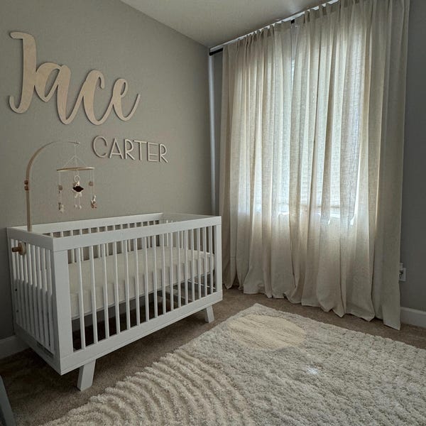 Custom Wood Name Sign: Letter Nursery Decor