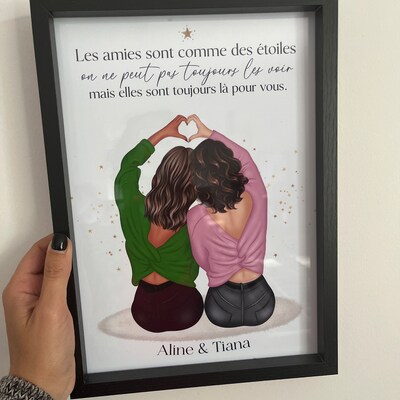 Cadeau Meilleure Amie Affiche Personnalisée Cadeau Copine - France