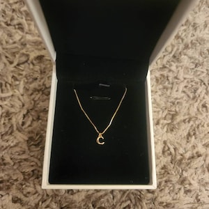 14k Gold Filled Initial Necklace Gold Initial Necklace - Etsy