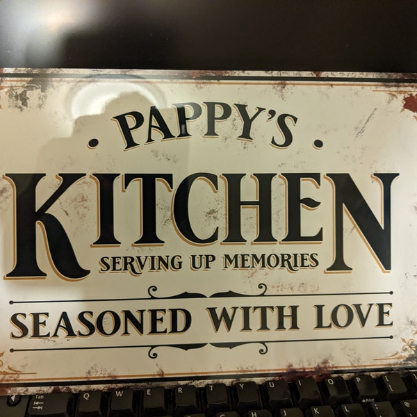 Personalised Kitchen Sign Metal Wall Door Signage - Galley Room Vintage ...