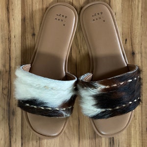 Custom Hair on Cowhide ranch Slides With or Without - Etsy