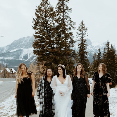 Amelia / Lace Wedding Dress with Off-Shoulder Straps and Train | Handmade Bridal Gown