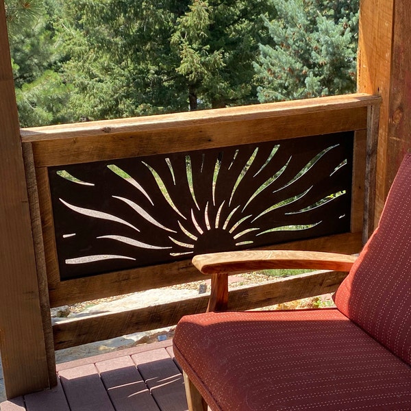 Metal Railing Topper Insert Aluminum Fence Topper Metal Railing Panel, Balcony Insert, Deck Panel ...