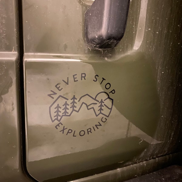 DECAL [never Stop Exploring] Vinyl Decal | Mountain Decal | Explore ...