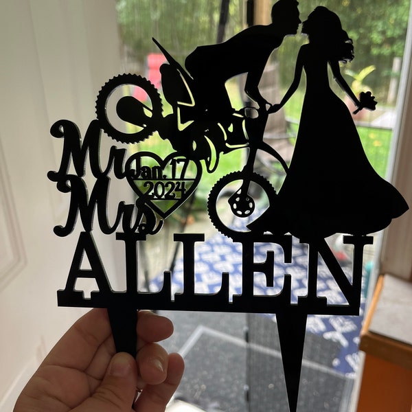 Dirt Bike Wedding Cake Topper, Motorcycle Bride and Groom - Etsy