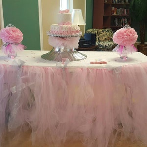 Pink Table Tutu Skirt Birthday Table Decoration Baby Shower - Etsy